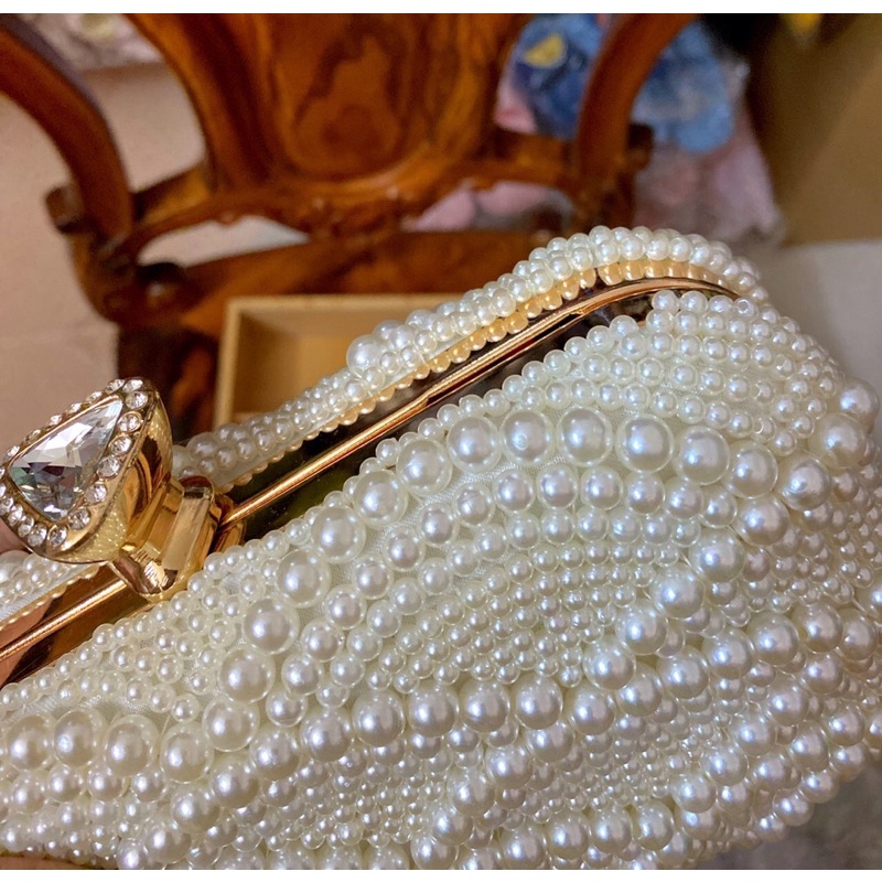 Túi Đầm Gắn Hạt Trang Trí Có Dây Đeo Vai Túi Size Lớn Đựng Được Nhiều Đồ Tiện Dụng