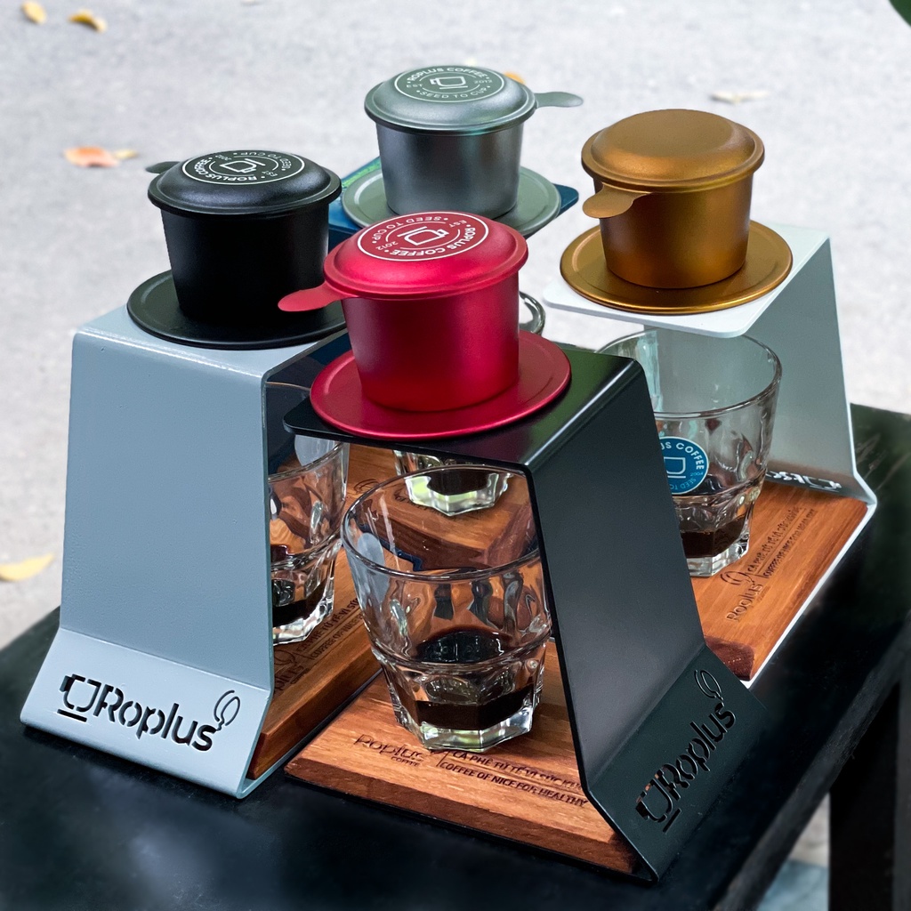 Giá đỡ phin cà phê, v60 thép cao cấp, thiết kế độc đáo khi pha cafe, drip, pour từ Roplus Coffee