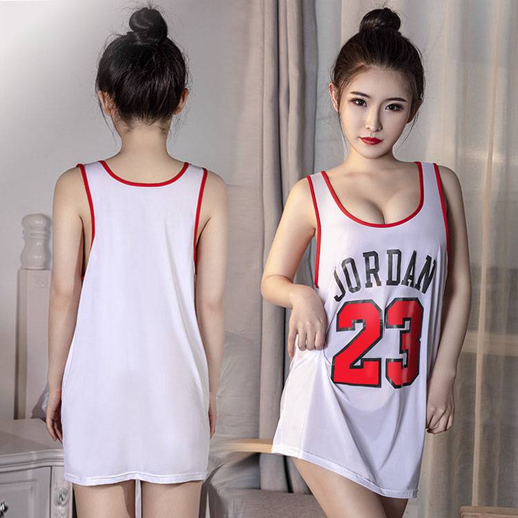 Bộ Đồ Ngủ Thể Thao Dáng Rộng In Họa Tiết Gợi Cảm Cho Bạn Gái