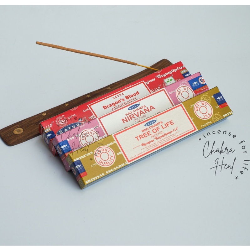 Nhang Satya Incense - Làm Mới Không Gian, Thanh Hương Thiền Định, Luân Xa Yoga | Chakra Heal Incense