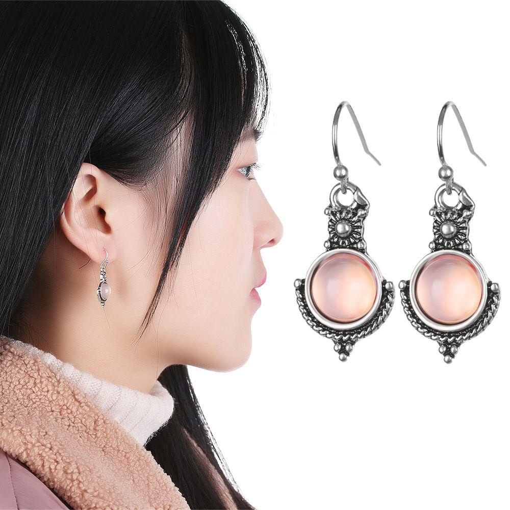 Khuyên Tai Dáng Dài Họa Tiết Cầu Vồng Vintage