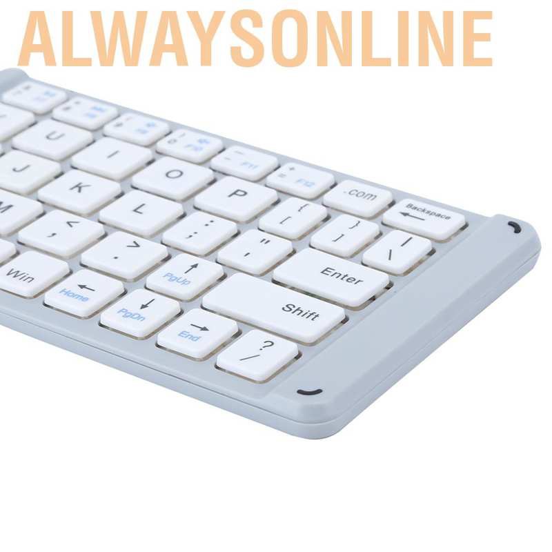 Alwaysonline Foldable Bluetooth3.0 Keyboard  Folding Portable Ultra Thin Wireless Rechargeable for IOS / Android Windows Phone Laptop Computer