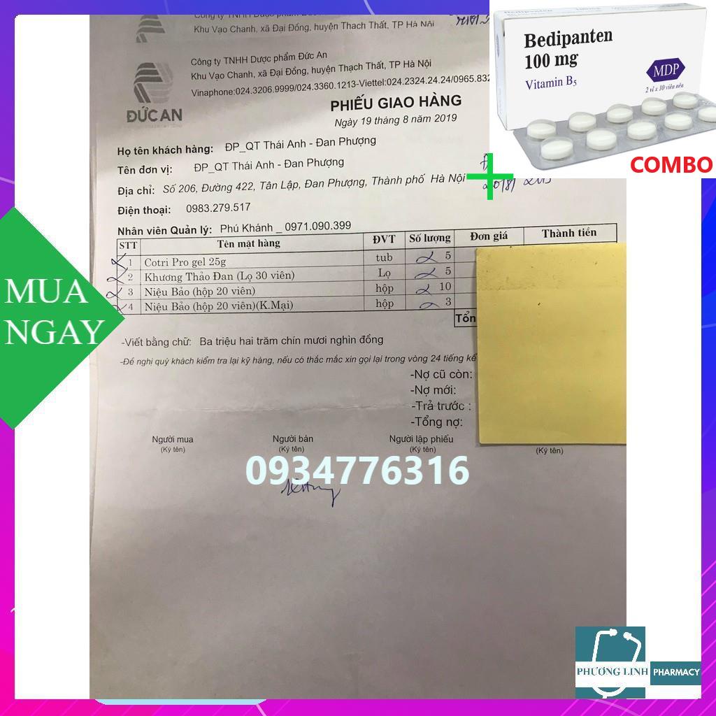 Combo Bedipanten 100mg +  NIỆU BẢO SẢN PHẨM HỖ TRỢ TRỊ VIÊM ĐƯỜNG TIẾT NIỆU