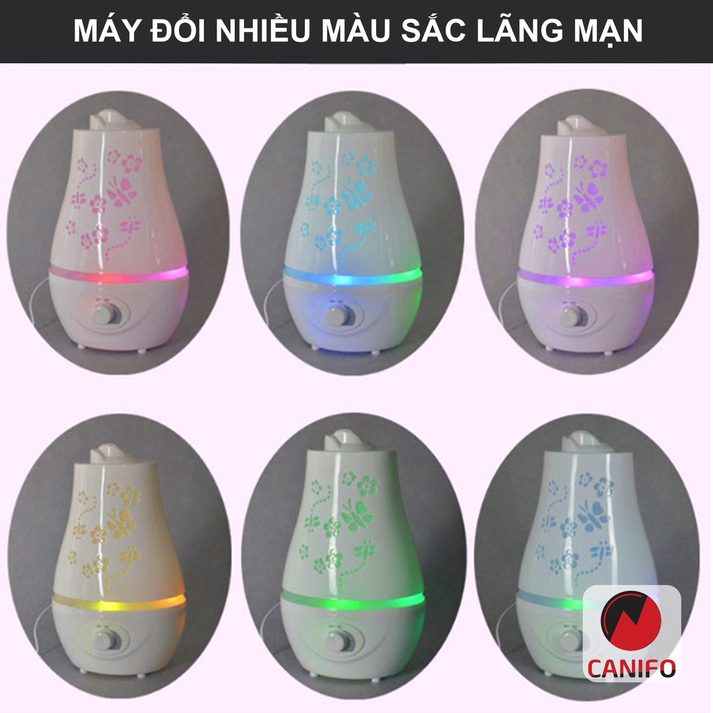 Máy Xông Tinh Dầu Hồ Điệp 2200ml Đèn Led 7 Màu Phun Sương Tạo Ẩm không khí cho phòng điều hòa, Làm Thơm Phòng