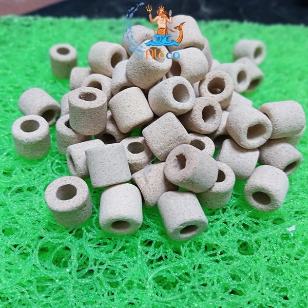 Bao 1kg vật liệu lọc xử lý nước bể cá cảnh sứ viên Yeben Round Bio Ring