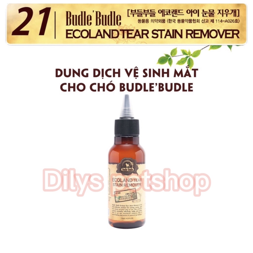 DUNG DỊCH VỆ SINH MẮT CHO CHÓ BUDLE'BUDLE