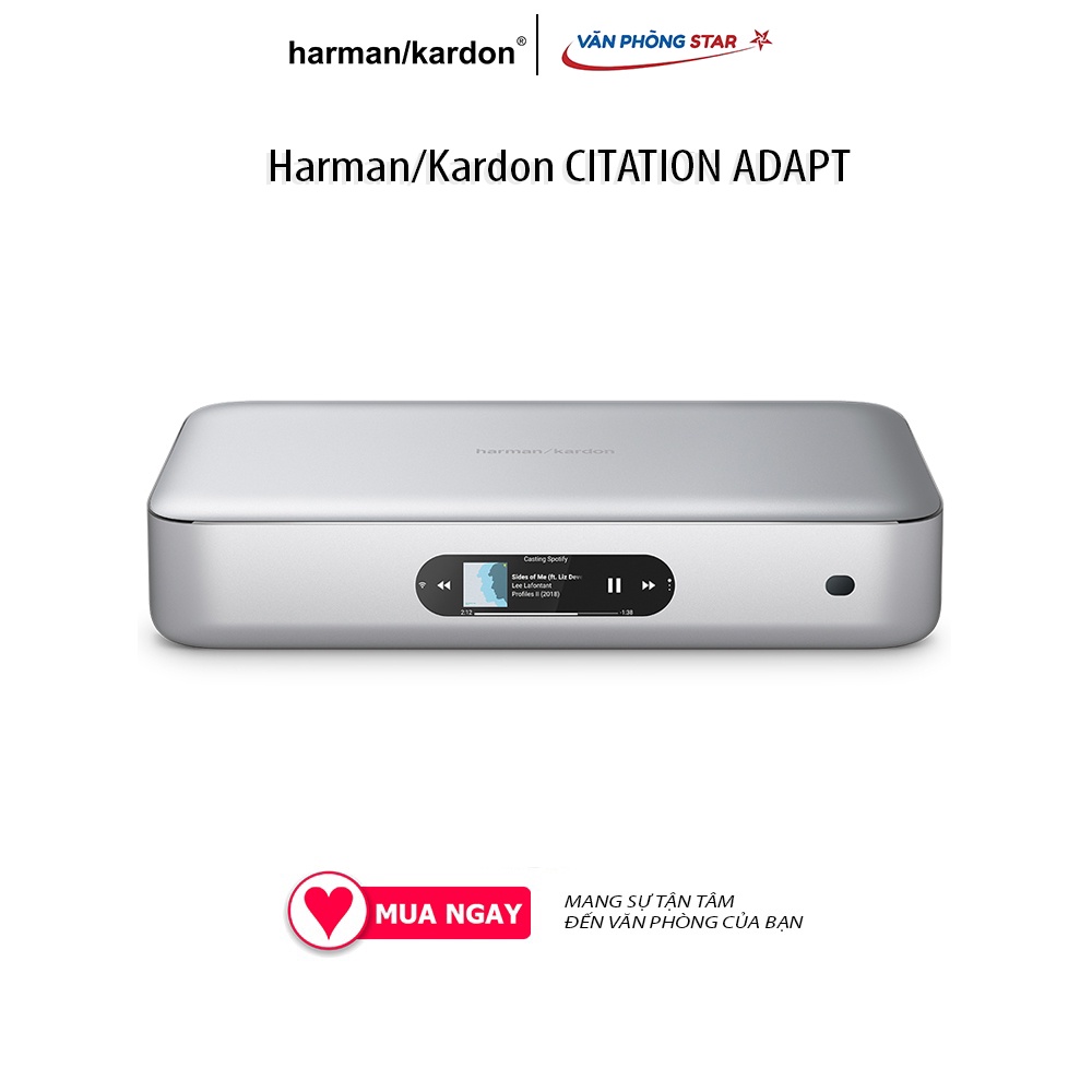 Bộ thu phát Harman Kardon Citation Adapt Thiết kế nhỏ gọn, tinh tế - Khả năng kết nối  Bluetooth 4.2 HDMI In, HDMI ARC