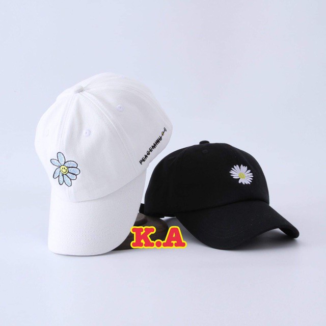 [FREESHIP ĐƠN TỪ 50K] [Nón kết] Mũ lưỡi trai thêu hoa cúc KAN0220