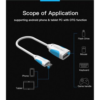 CÁP MICRO USB OTG VENTION VAS-A09-W025