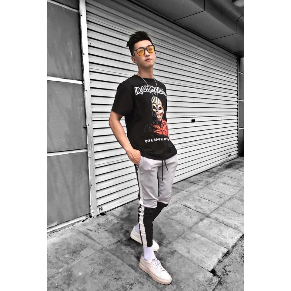 Quần nỉ kẻ sọc 2 màu - Split Trackpant