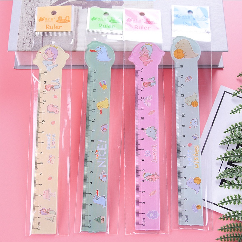 Thước Thẳng 15cm Họa Tiết Dễ Thương Dành Cho Học Sinh