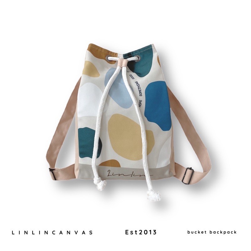 LINLINCANVAS- balo bucket hoạ tiết đá màu