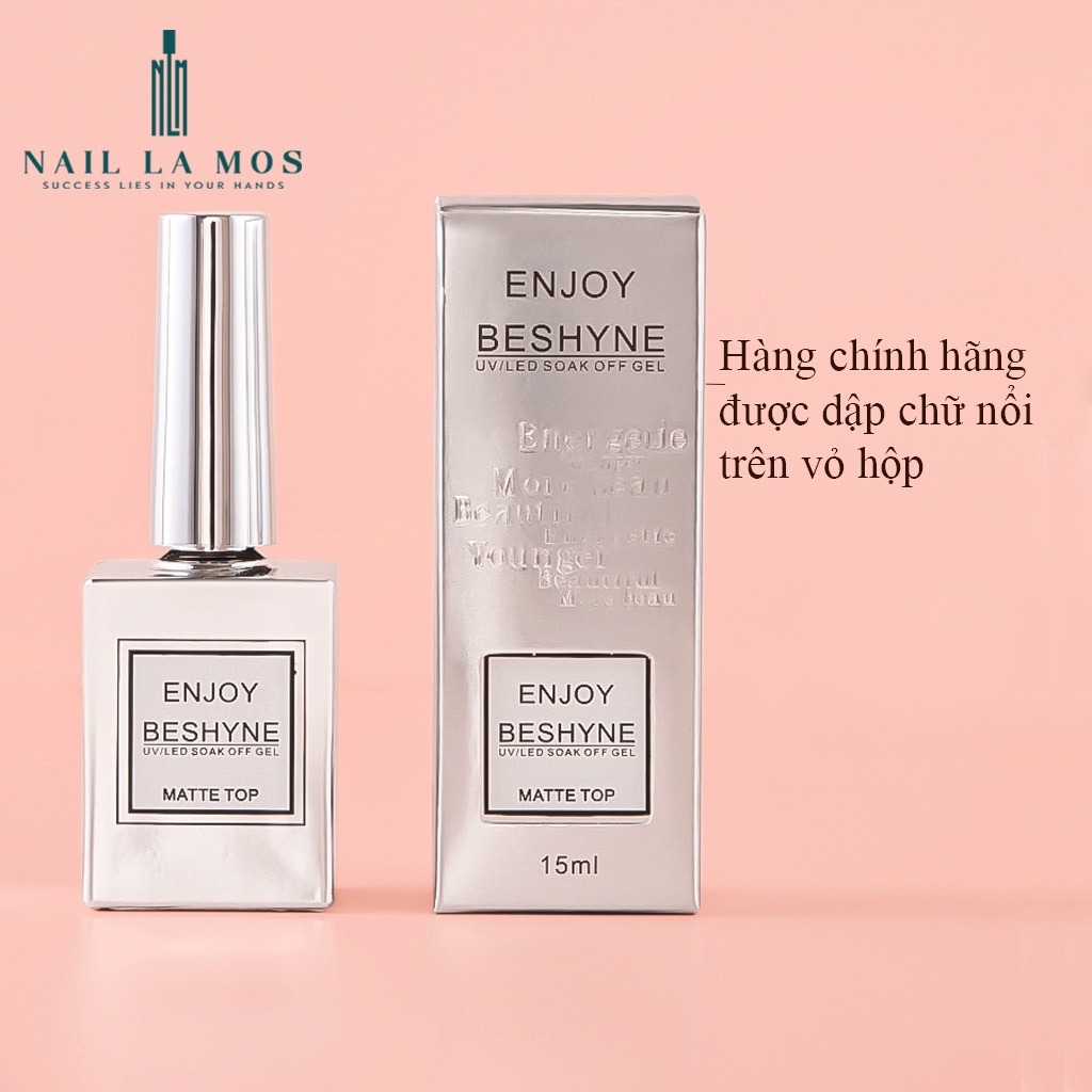 Sơn base top Enjoy Beshyne chính hãng rất bóng và bền - bộ sơn gel liên kết chất lượng cao
