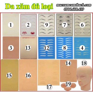 (5 miếng) Da giả trơn tập phun xăm điêu khắc