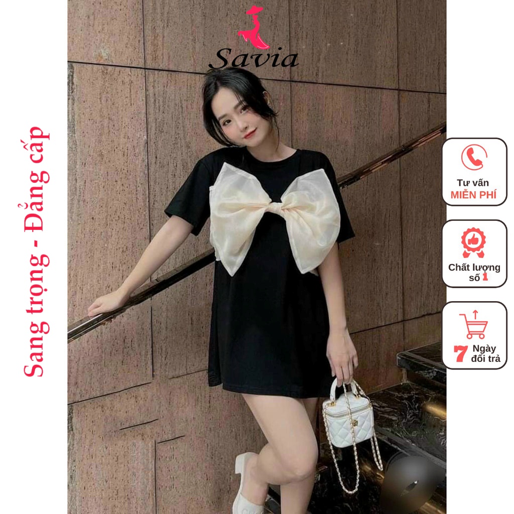 Áo Nơ Dáng Giấu Quần Siêu Xinh Full 2 Màu Hồng và Trắng