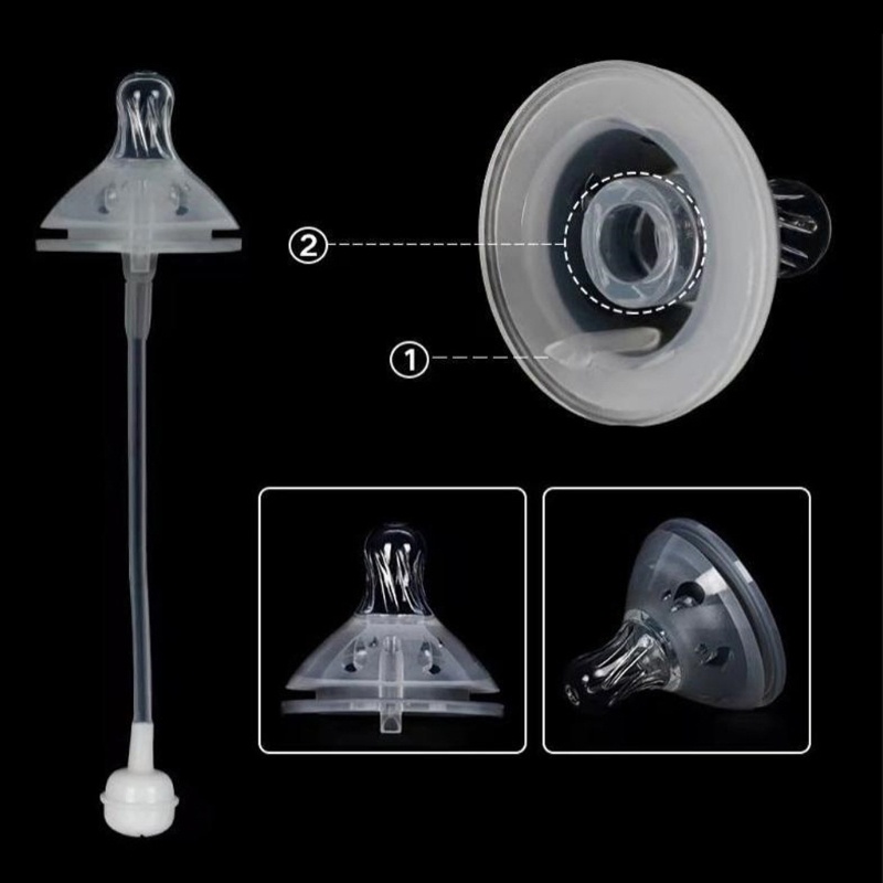 Bộ Ống Hút Silicon Mềm Cho Bình Sữa Em Bé Tiện Dụng