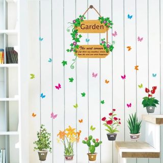 Decal dán tường khu vườn xanh