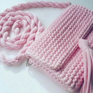 Túi xách vải đan móc handmade