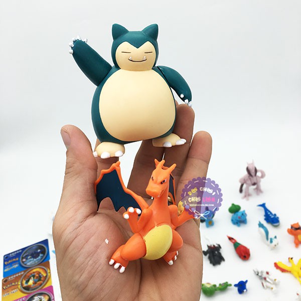 Vỉ đồ chơi mô hình Pokemon bằng nhựa 42 con nhiều size