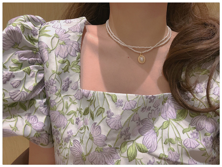 Vòng cổ hai lớp thời trang vintage