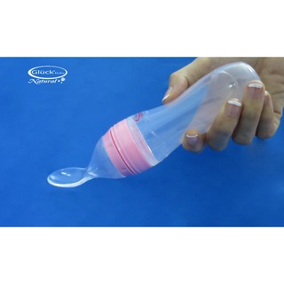Bình thìa silicone ăn dặm Gluck Baby 120ml