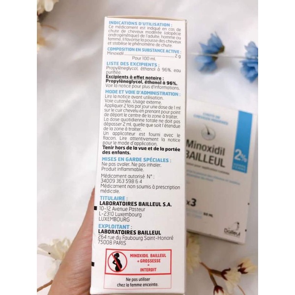 Dung dịch xịt hỗ trợ giảm rụng tóc Minoxidil 2%