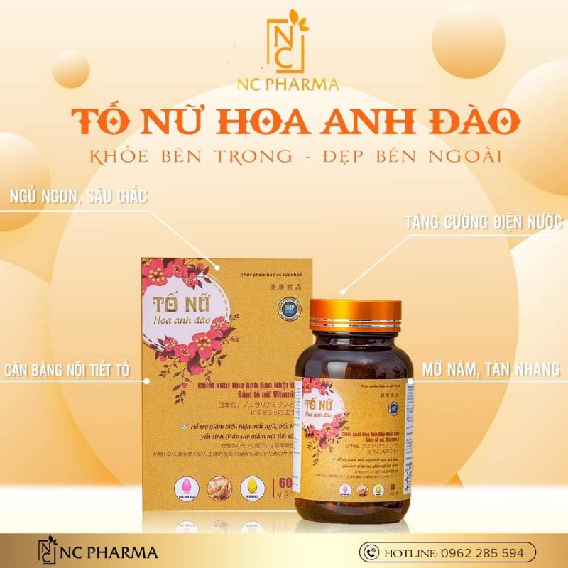 VIÊN UỐNG TỐ NỮ HOA ANH ĐÀO