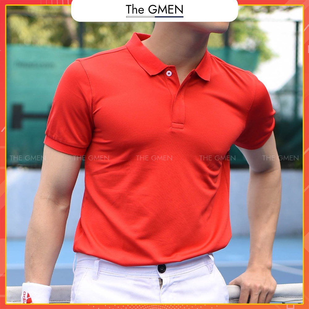 Áo Polo nam The GMEN Colorful Polo Shirt chất liệu cotton cao cấp, thiết kế cổ bẻ tay ngắn