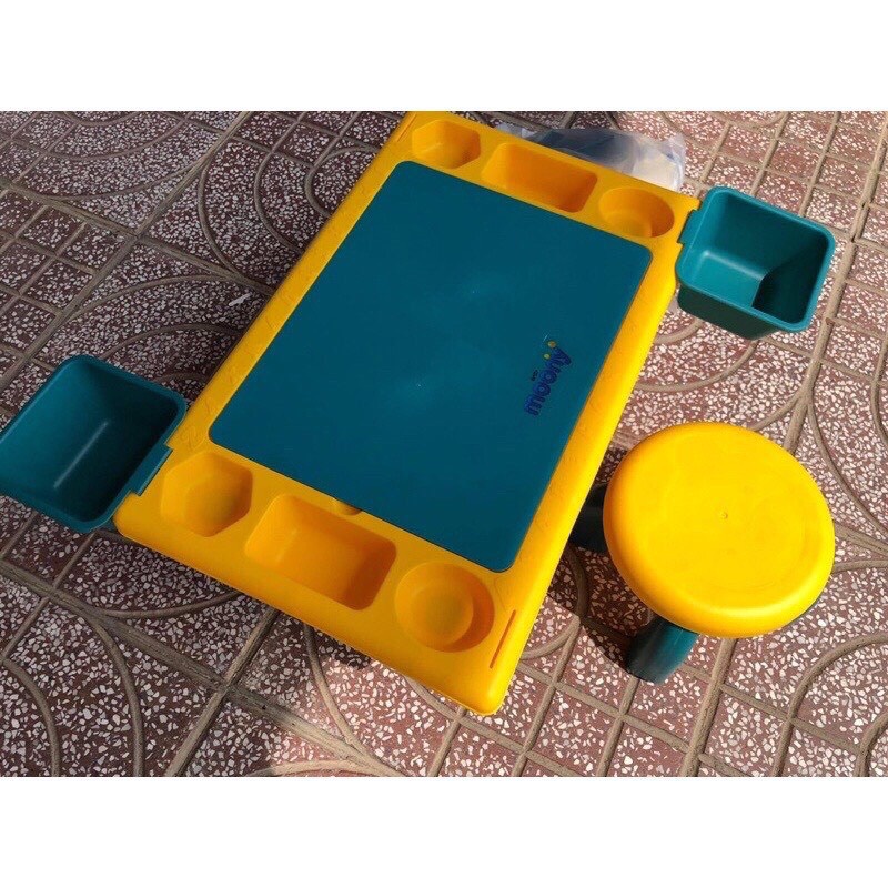 Bàn chơi lego cao cấp kèm bàn học có ghế cho bé
