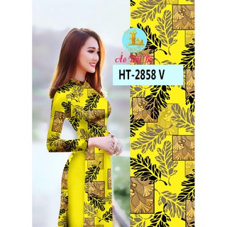 VẢI MAY ÁO DÀI IN 3D HOA VĂN ĐẸP ĐỘC ĐÁO (NGUYÊN BỘ VẢI )HOT