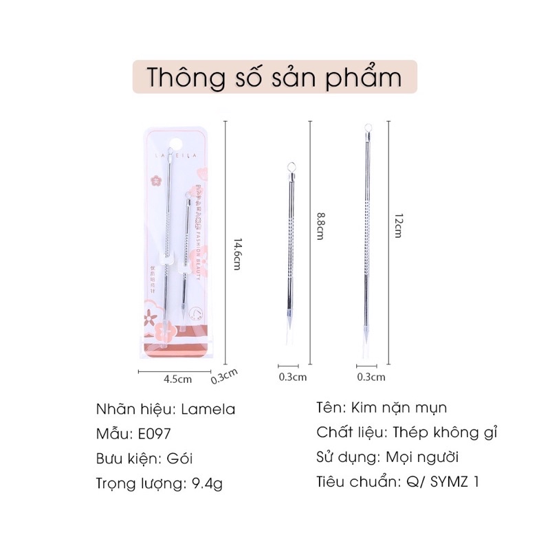 Acne Needle Que nặn mụn 2 đầu