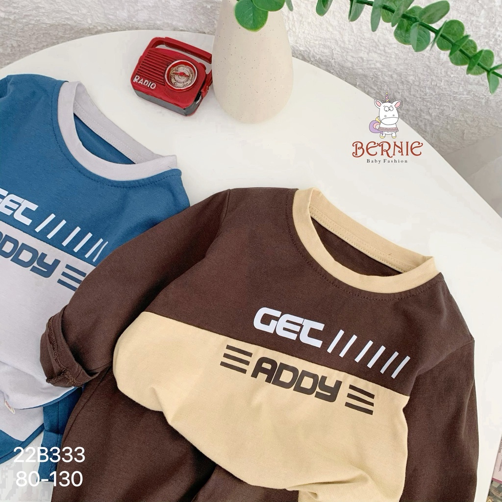 Bộ thu đông dài tay bé trai, bộ phông dài cá tính phong cách thể thao