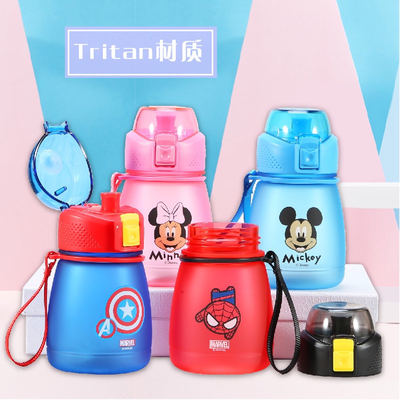 DISNEY Bình Nước 390ml Hình Chuột Mickey Xinh Xắn Cho Bé