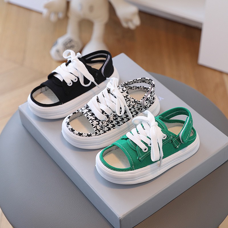 Giày thể thao thắt dây hở mũi năng động cho bé G834