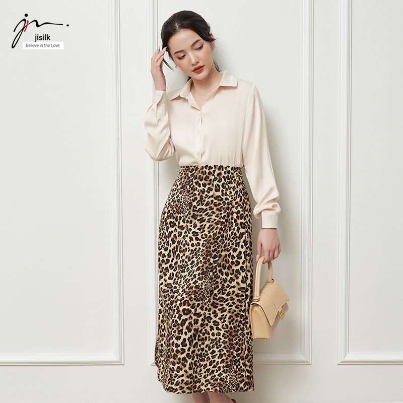 Chân váy lụa chữ a đi làm công sở nữ, chân đầm dài satin đen be trơn dáng suông Simplato L.CVD-01 - jisilk | BigBuy360 - bigbuy360.vn