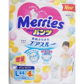 Tã quần merries nội địa nhật size l 44+6 cho bé từ 9-14kg