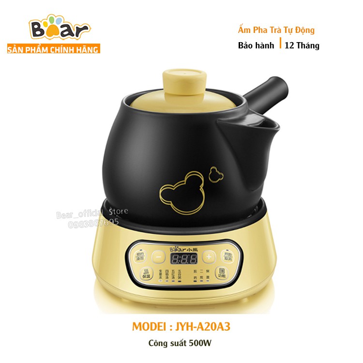 Ấm Sắc Thuốc Điện Bear Dung Tích 2.0L JYH-A20A3 và ẤM sắc thuốc điện Bear Dung tích 3.5L JYH-B40Q1