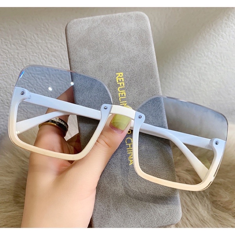Kính mát nữ ngăn tia UV400, kính râm nửa viền C7 thời thượng Jolie eyewear