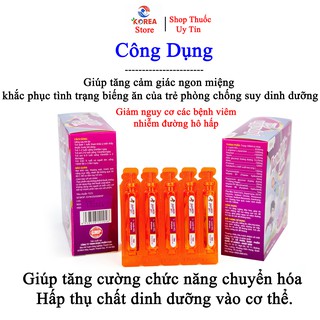 Siro ăn ngon cho trẻ JAPAMIN GOLD giúp tăng cảm giác ngon miệng, khắc phục tình trạng biếng ăn của trẻ, hộp 20 ống