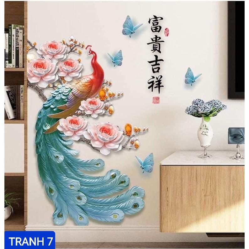 [12 Mẫu] Tranh Hoa 3D Dán Tường, Decor Nhà Cửa, Đẹp Như Tranh Vẽ