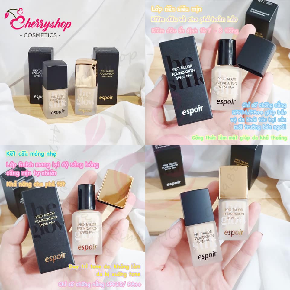 KEM NỀN ESPOIR PRO TAILOR FOUNDATION MINI 10ML