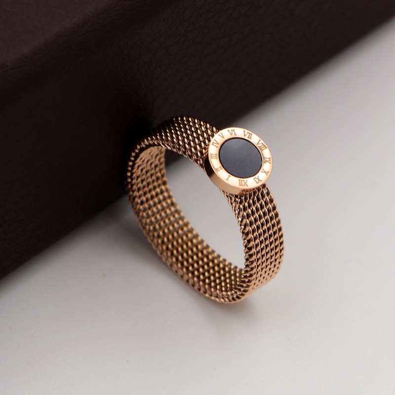 Nhẫn titan lưới mặt đồng xu la mã J3-406 - CAM KẾT KHÔNG GỈ, KHÔNG BAY MÀU - BẢO HÀNH 12 THÁNG