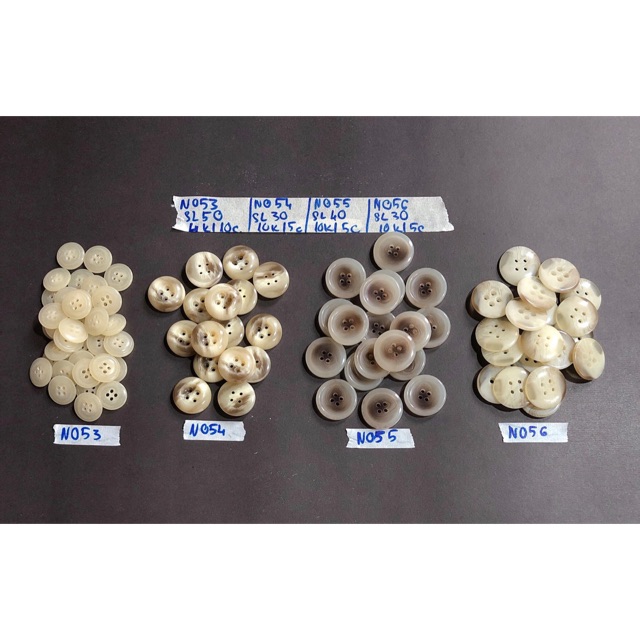 Combo nút áo màu nude vân N053-N056