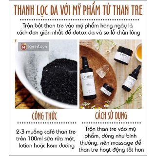 100g bột than tre handmade