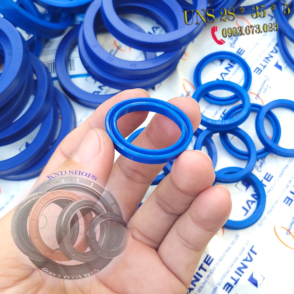 Gioăng phớt thủy lực UNS 28*35*5, phớt chắn dầu thủy lực chuyên cho máy đào, máy xúc, cẩu và xe nâng | KND Shops