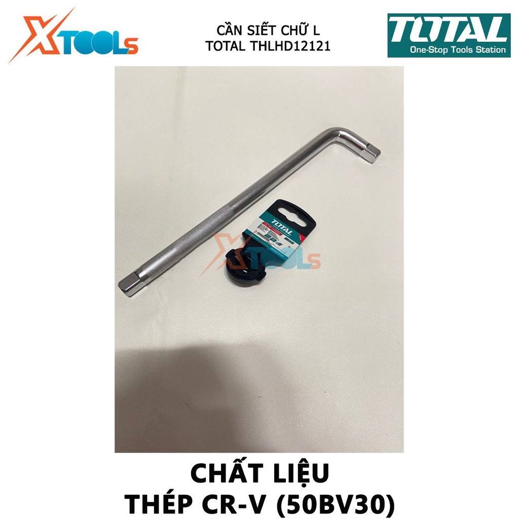 Cần siết tay cầm L 1/2 inch TOTAL THLHD12121 | tay cần lực Kích thước 1/2&quot;, Chiều dài 12 inch (300mm), Chất liệu thép CR