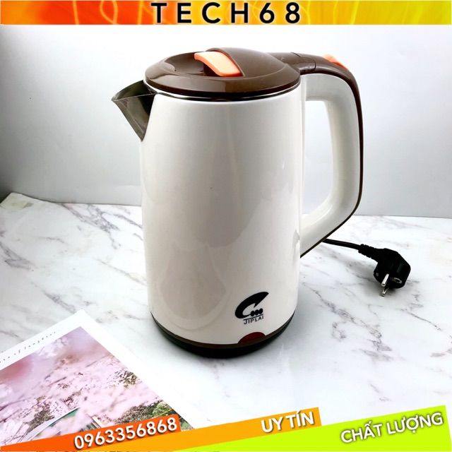 Ấm siêu tốc jl-8088 dung tích 2,5l hàng thái lan cao cấp 2 lớp inox giữ nhiệt chống nóng an toàn đun nước cực nhanh