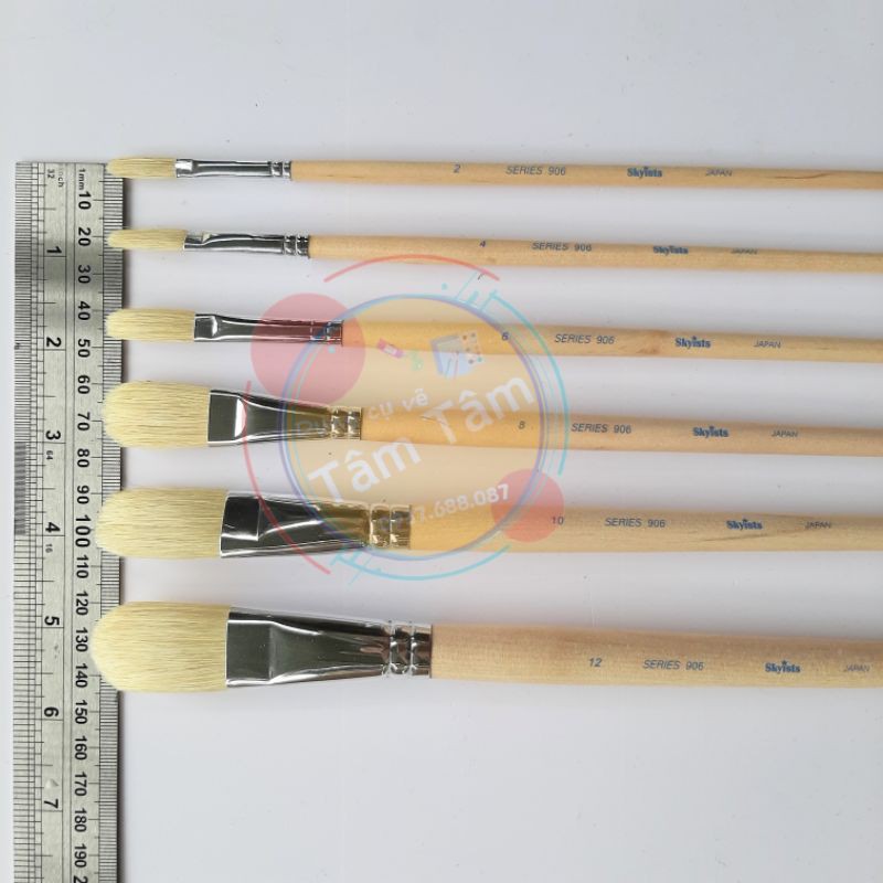 [ TÂM TÂM ]-Cọ đầu oval, Cọ Skyists Series mã 906-