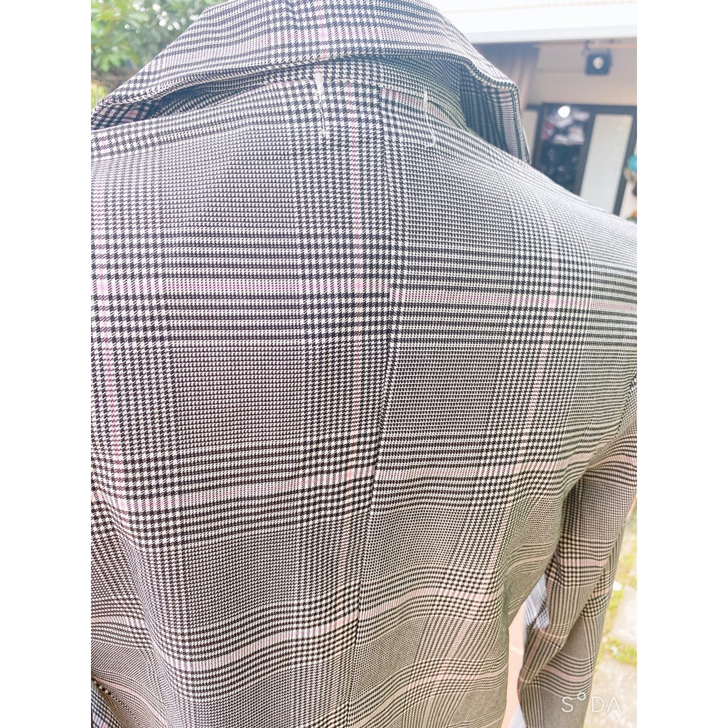 áo blazer kẻ phom rộng phong cách hàn quốc chất đẹp