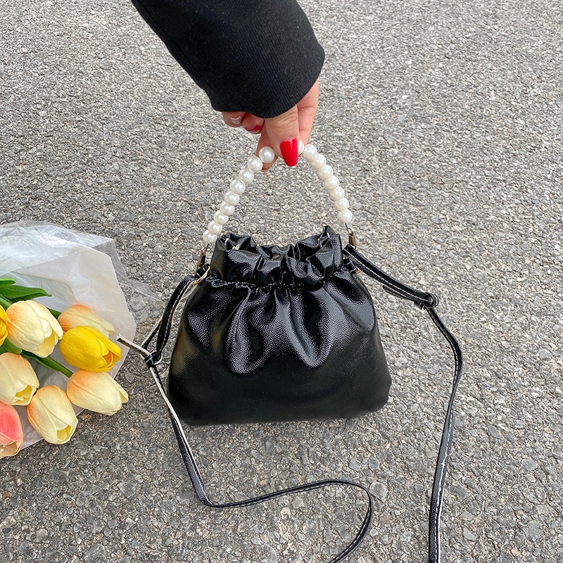 Túi Đeo Chéo Mini Đính Ngọc Trai Thời Trang Cho Nữ